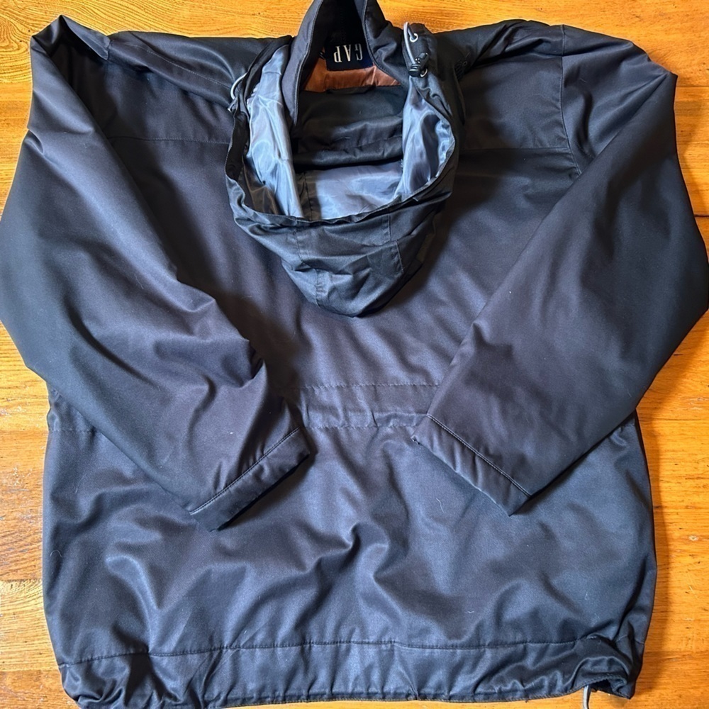 Gap Lightweight Black Jacket With Hood Men’s Medium - Picture 4 of 6